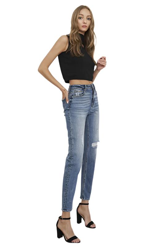 HIGH RISE GIRLFIRNED JEANS