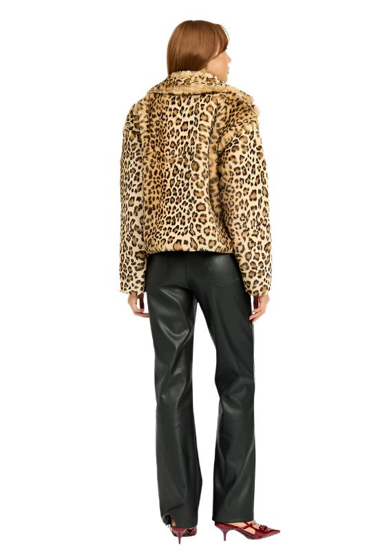 ANIMAL PRINT FURRY JACKET